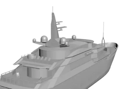 Rich luxury yacht 3D model