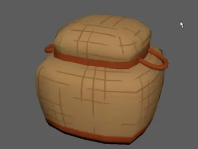 Wicker box 3D model