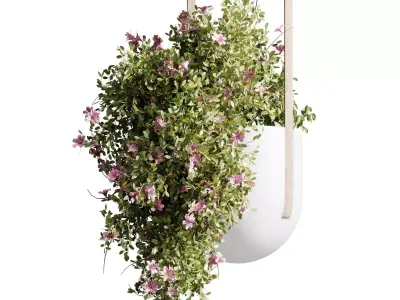 Hanging Flower Plant and Pot Lamp - Houseplant 685 3D model