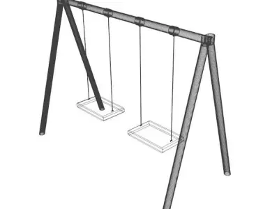 Playground Element - Swing 3D model