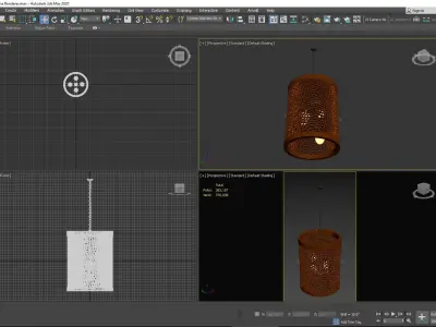 Chandelier Copper Mesh 3D model
