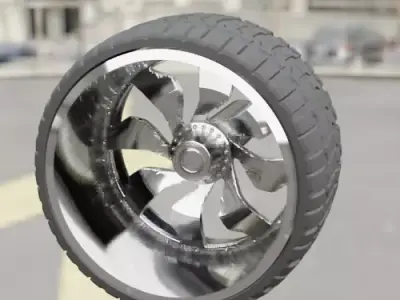 WHEEL FOR CUSTOM TRUCK 19M-R4 FRONT AND DOUBLED BACK 3D print model