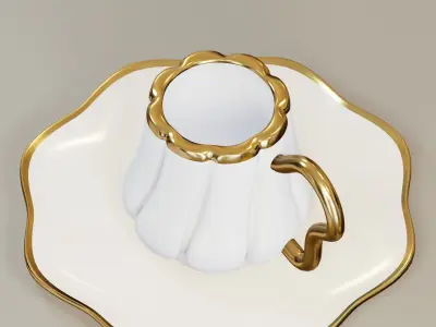 Turkish Porcelain Coffee Cup 3D model