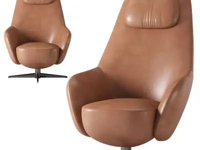 HARBOR LAIDBACK Armchair Low-poly 3D model