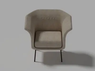 armchair pack Low-poly 3D model