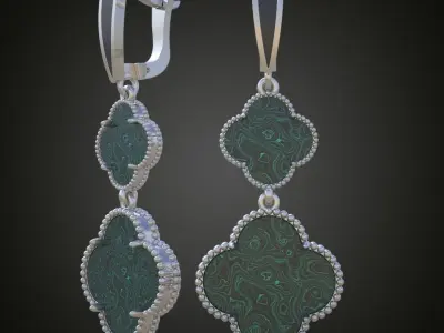 Earring 3D model 3D printable model 0171-7 3D print model