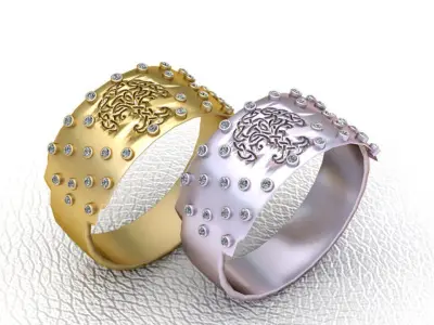 TREE DESIGN LUXURY RING 3D PRINTABLE MODEL 3D print model