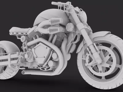 Motorbike Rig - confederate hellcat 3D model