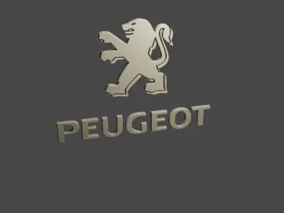 Peugeot Logo Low-poly 3D model