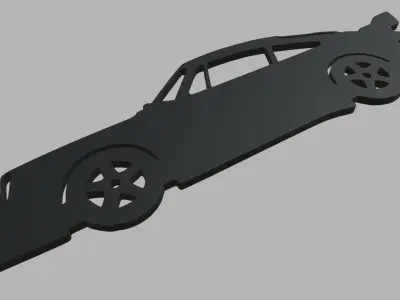 Porsche 911 964 Turbo Veilside Coupe 1993 Key Ring 3D print model