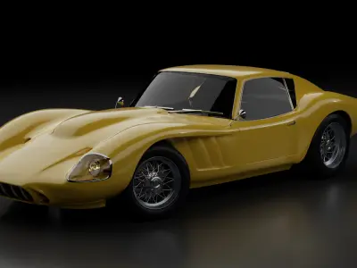 1960s GT coupe  Low-poly 3D model