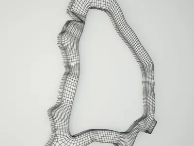 Teak root mirror 3D model