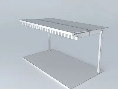 Pergola with transparent tile Free 3D model