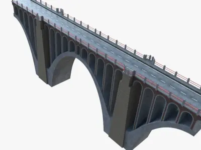 Road bridge segment 3D model