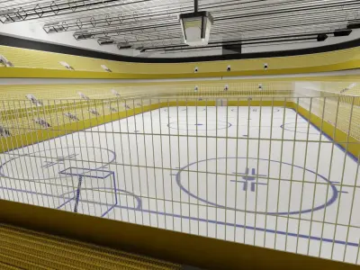 Ice Hockey Stadium Low-poly 3D model