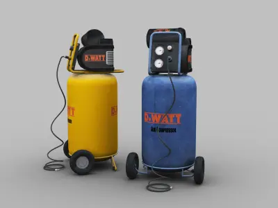 Air compressor Lowpoly Low-poly 3D model