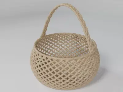WICKER BASKET03 3D model