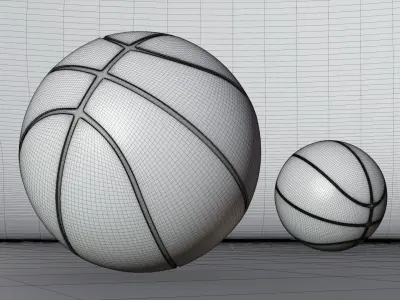 PBR basketball with 4k texture maps 3D model