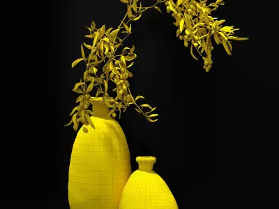 a bouquet of olive 3D model