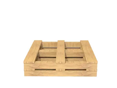 wooden pallet seat  Low-poly 3D model