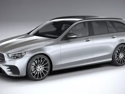 Mercedes E-Class Estate AMG line 2021 3D model