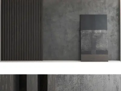 Decorative wall panel set 55 3D model