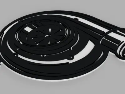 Turbocharger Turbo Car Logo Coaster 3D print model