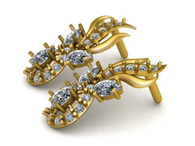 Stylish Stud Diamond Tops 3d Pirntable Model 3D print model