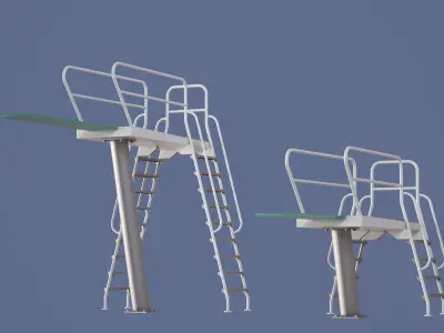 Swimming Diving Board 3D model