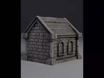 Mausoleum Low-poly 3D model