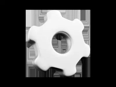 3D gear icon 3D model