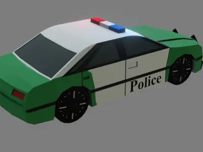 Police Car - Low Poly Low-poly 3D model