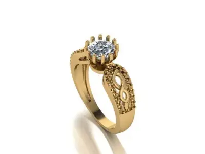  Ring Use For  Moissanite Diamonds 3D print model