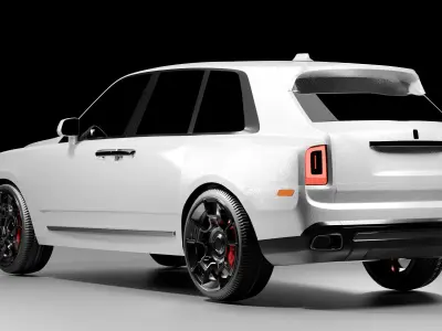Rigged Rolls Royce Cullinan  animation ready Low-poly 3D model