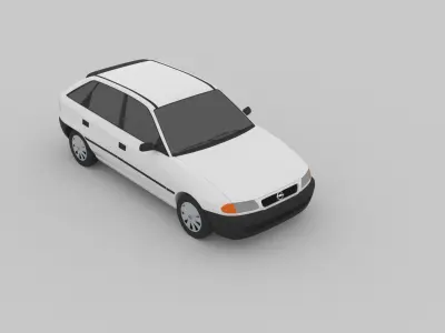 Opel Astra F 1991 Low-poly 3D model