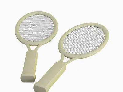 Tennis Racket 07 Low-poly 3D model
