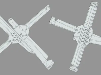 Hedgehog Anti-Tank Obstacle PBR Low-poly 3D model