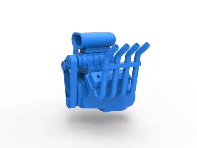 Engine V8 for Hot rod Scale 1 to 25 3D print model