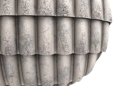 Roof Tile Materials 7- By 3 color Pbr By Sbsar 4k Low-poly 3D model