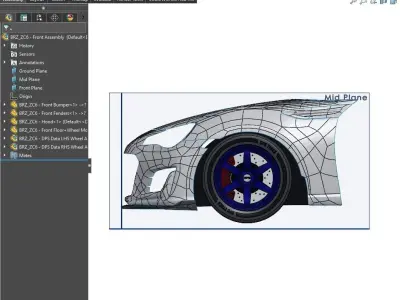 BRZ ZC6 Front Assembly Exterior Surface - 3D Laser-Scanned 3D model
