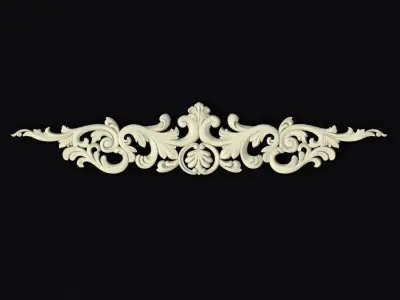 Central decor ornament for furniture 3D model 1014