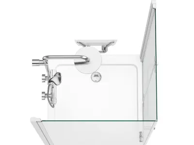 Radaway Nes Brushed Nickel Shower 4 3D model