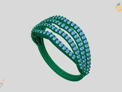 Women Ring 3DM Womens Ring 3d models 3D print model 3D print model 19