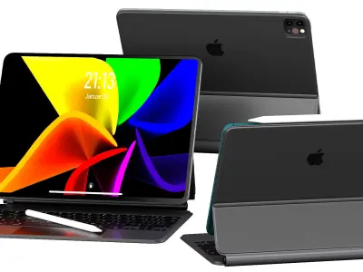 Apple iPad Pro 2022  Apple iPad Air 5 2022 Low-poly 3D model