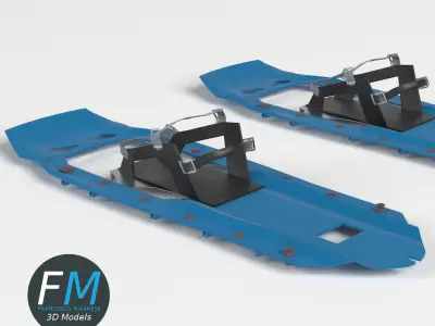 Modern snow shoes 3D model