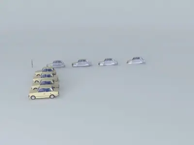 Fictional Eastern Europe car evolution Free 3D model