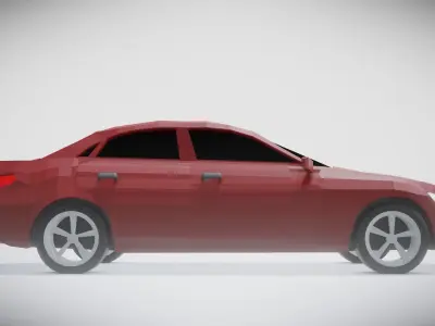 Sedan  Car Low-poly 3D model