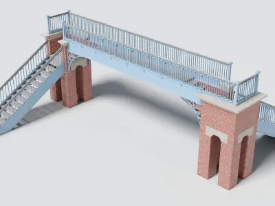 Railway Bridge - Victorian - Dawlish Warren - Brunellian Devon Low-poly 3D model