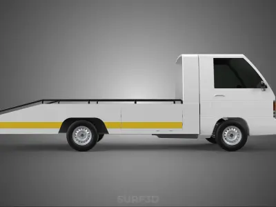 FLATBED TOW TRUCK TOWING TOWTRUCK PICK UP RECOVERY VEHICLE 3D model
