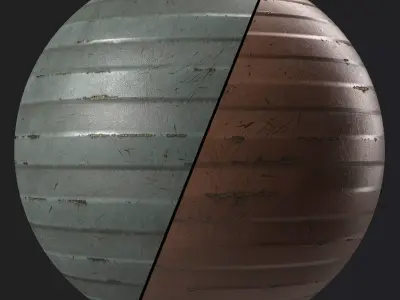 Metal Materials 61- Metal panels By Painting Sbsar Pbr Seamless Texture